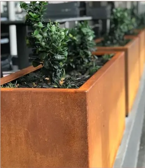 Jardinières en métal pour jardinières en acier Corten
