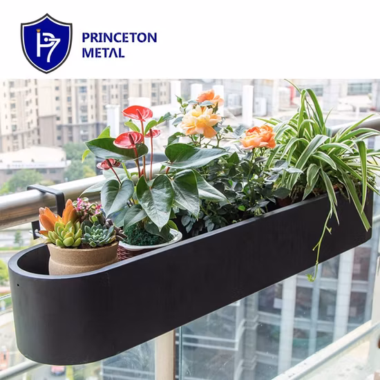 Jardinière rectangulaire en aluminium pour plantes succulentes modernes